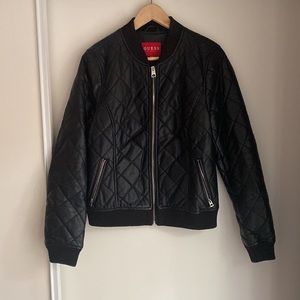 Guess Faux Leather Quilted Jacket
